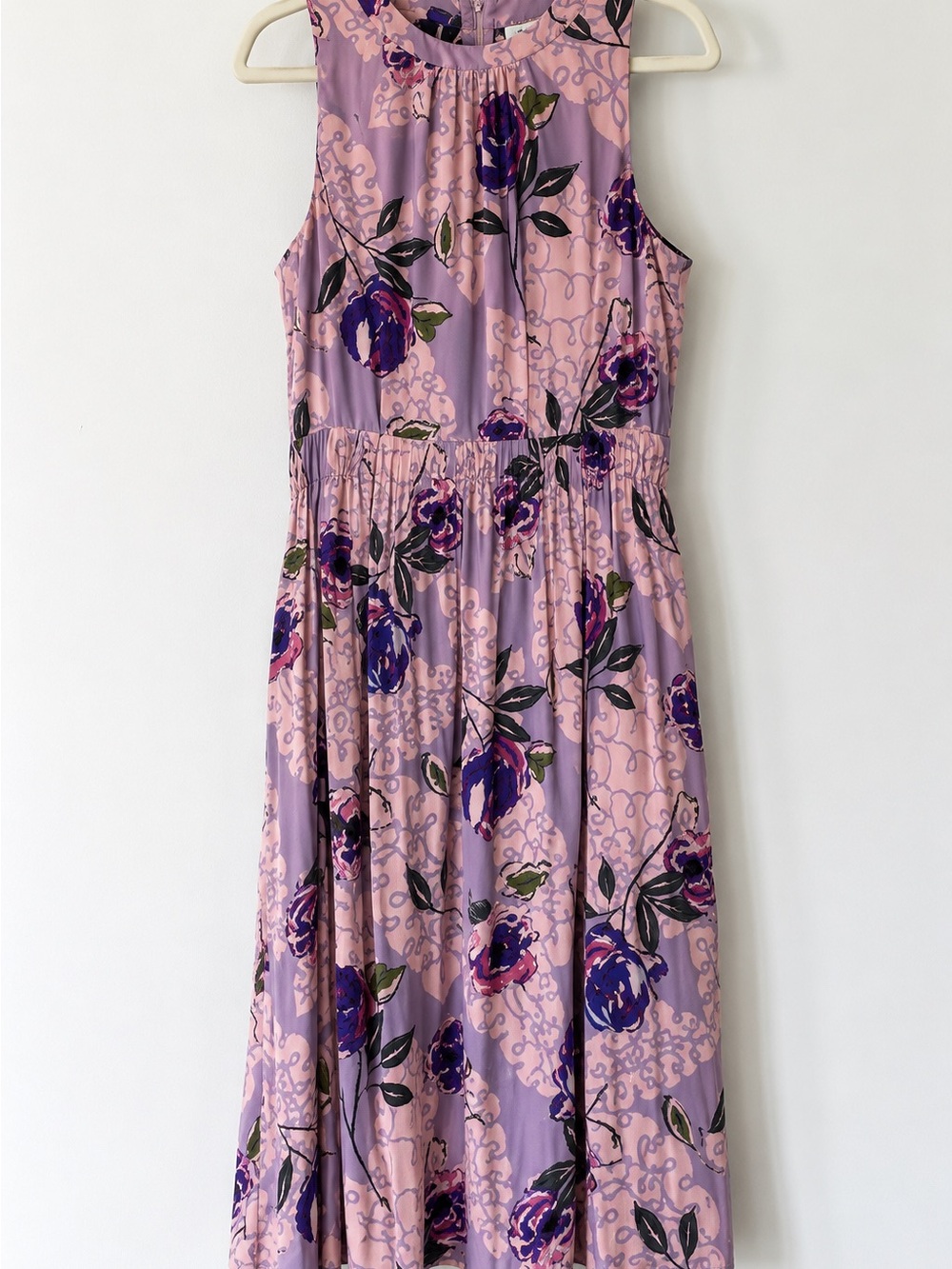 Boden Floral Midi Dress 6 Wedding Guest Tea Garden Party Sleeveless pocket - Picture 2 of 11